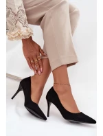 Dámské lodičky z eko semiše Černé model 21711431 - Boto