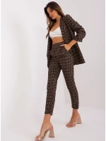 DHJ kalhoty SP 13926 5.62P černá a béžová DHJ kalhoty SP 13926 5.62P černá a béžová