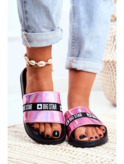 Dámské módní pantofle Big Star - růžové