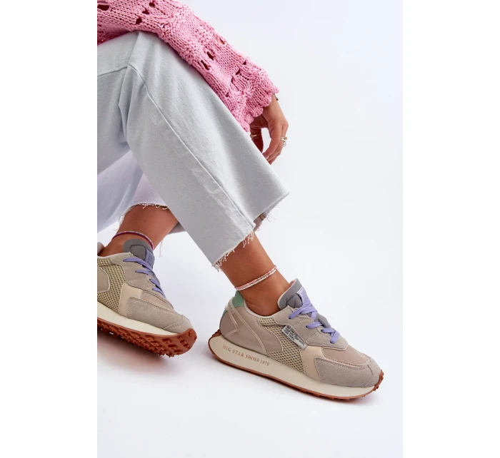 Dámské tenisky na platformě Memory Foam Big Star Platform Beige