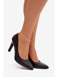 Dámské eko-kožené lodičky Sergio Leone – černé