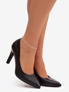 Dámské eko-kožené lodičky Sergio Leone – černé