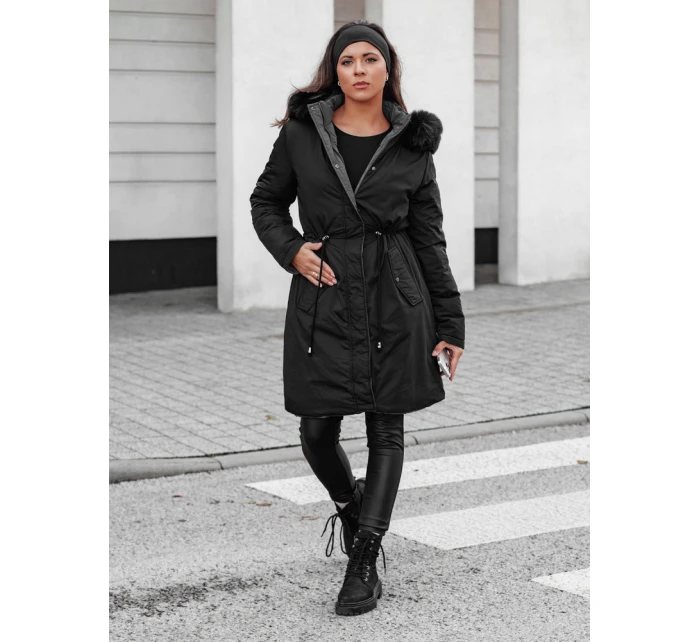 Dámská zimní bunda TRENDNEL s oboustrannou kapucí černá FashionStreet TY4587