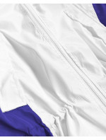 Bílo/světle modrá dámská bunda větrovka (YR1966)