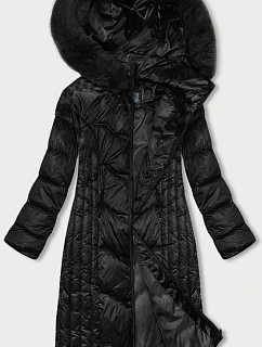 Dlouhá zimní bunda slim-fit černá S'west (B8201-1)