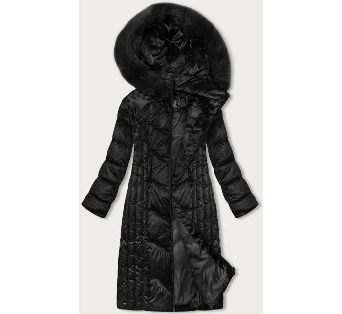 Černá dlouhá vypasovaná zimní bunda model 21246701 - S'WEST