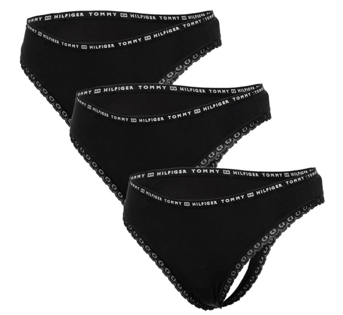 Tommy Hilfiger 3Pack tanga kalhotky UW0UW028240R7 Black