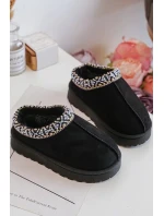 Dětské zateplené pantofle Black Olivane