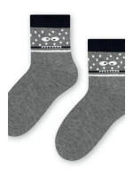 Chlapecké vzorované ponožky 014 MELANGE GREY 26-28