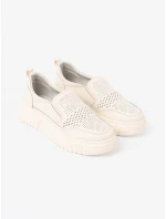 Exkluzívní  polobotky hnědé dámské platforma