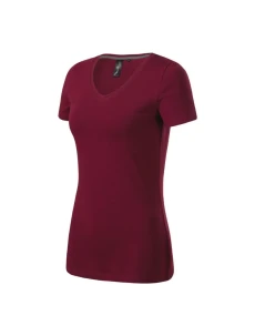 Malfini Action Tričko s výstřihem do V W MLI-70186 garnet