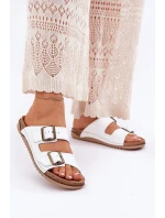 Dámské Kožené Pantofle S  Bílé model 21699725 - Inblu