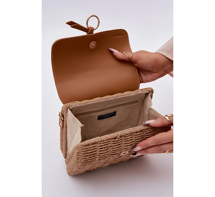 Malá Pletená Kabelka s Řetízkem Hnědá Renara