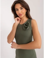 Sukienka DHJ SK model 19760124 khaki - FPrice Sukienka DHJ SK model 19760124 khaki - FPrice