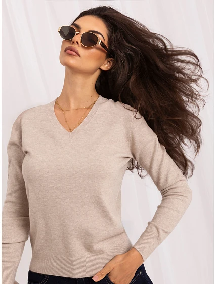Sweter IR SW model 22278295 beżowy - FPrice Sweter IR SW model 22278295 beżowy - FPrice