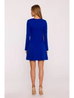 Šaty s záhyby královská modř model 21295936 - Moe Šaty s záhyby královská modř model 21295936 - Moe