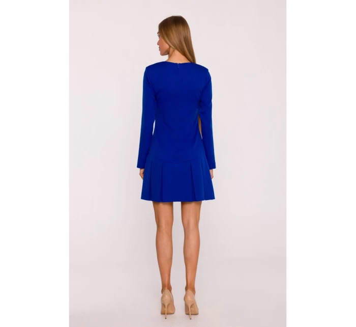 Šaty s záhyby královská modř model 21295936 - Moe Šaty s záhyby královská modř model 21295936 - Moe