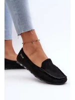 Dámské mokasíny vyrobené z Eco Suede Black Amrutia Dámské mokasíny vyrobené z Eco Suede Black Amrutia