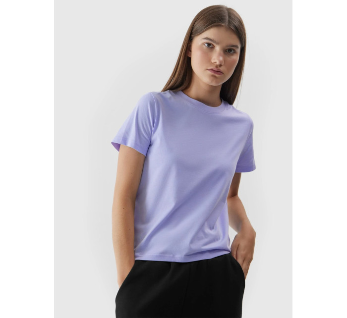 Dámské tričko z organické bavlny 4FWAW23TTSHF1169-52S fialové - 4F