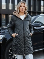 Dámská dlouhá prošívaná bunda černá model 21994236 - Dstreet