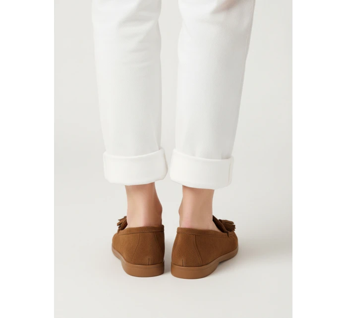 Dámské semišové hnědé mokasíny FashionStreet ZY1343