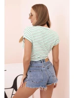 Top dámský bavlněný na ramínkách s výstřihem do V bílá Top dámský bavlněný na ramínkách s výstřihem do V bílá