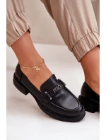 Elegantní Dámské Mokasiny Z Přírodní Kůže Černé Vinceza 91114