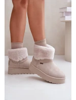 Sněhule na platformě s kožíškem Big Star model 21676120 Světle béžové - Big Star Shoes Sněhule na platformě s kožíškem Big Star model 21676120 Světle béžové - Big Star Shoes