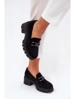 Eko Semišové Polobotky Dámské S Dekorací model 21686592 Černé - VINCEZA
