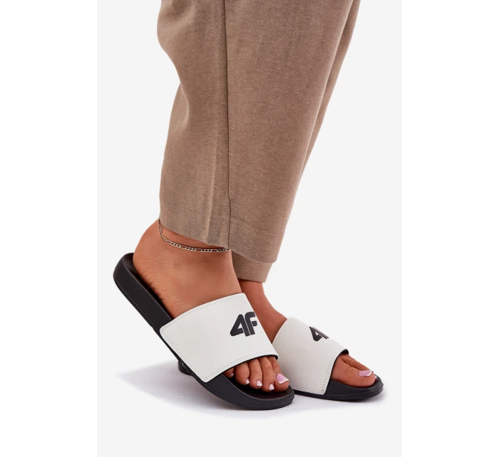 Dámské pantofle model 21695515 Bílé - 4F