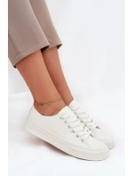 Zateplené Nízké Tenisky Dámské Big Star OO274927 Bílé