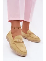 Dámské mokasíny Žluté s přezkou Belinae Dámské mokasíny Žluté s přezkou Belinae