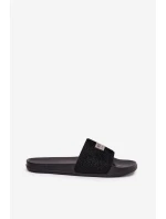 Dámské pantofle na pěnové podešvi s kožíškem Big Star – černé