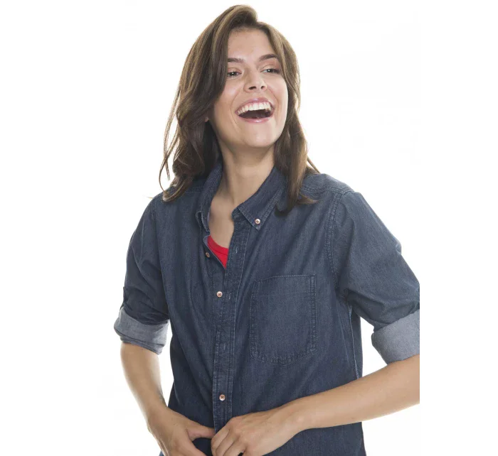 Big Star Košile s dlouhým rukávem 145676 Dark Jeans-603