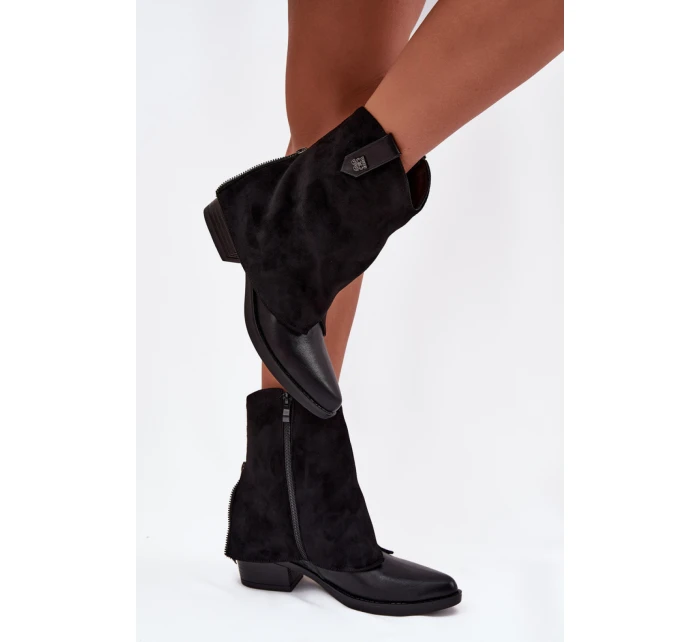 Boty na podpatku model 217192 Step in style Boty na podpatku model 217192 Step in style