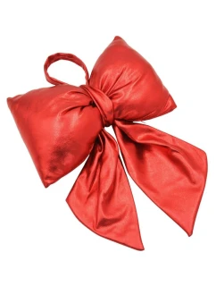 Dekorativní plyšová mašle 13x20 cm červená