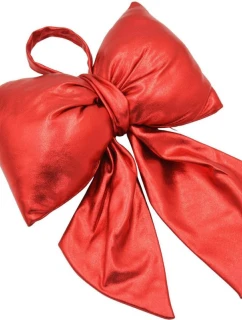 Dekorativní plyšová mašle 13x20 cm červená