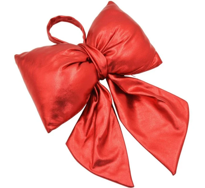 Dekorativní plyšová mašle 13x20 cm červená