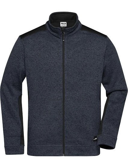 Daiber JN 862 Pánská pracovní bunda pletený fleece - Strong 02.0862 carbon melange/black Daiber JN 862 Pánská pracovní bunda pletený fleece - Strong 02.0862 carbon melange/black