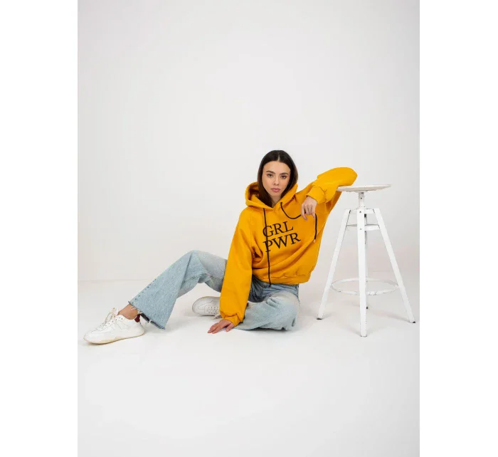 Dámská mikina EM BL 651 2.14X tmavě žlutá - FPrice Dámská mikina EM BL 651 2.14X tmavě žlutá - FPrice