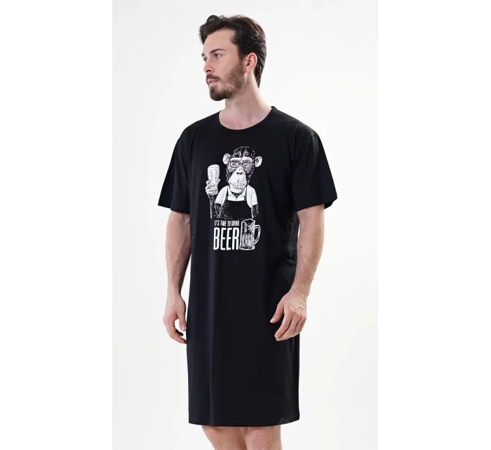 Pánská noční košile s krátkým rukávem Opice - Vienetta