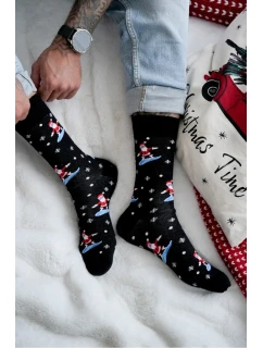 Pánské vánoční ponožky Santa on Snowboard 1290.032