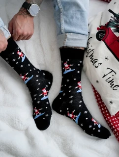 Pánské vánoční ponožky Santa on Snowboard 1290.032