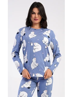 Dámské pyžamo dlouhé Tučňák a méďa
