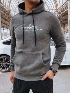 Pánská antracitová mikina s kapucí FashionStreet BX5705