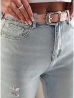 Dámské úzké džínové kalhoty s páskem DIEGONO modré FashionStreet UY2424