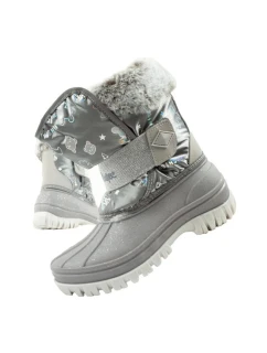 Lee Cooper zimní sněhule dětské zateplené sněhule pro dívky šedé