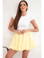 Dámská viskózová sukně model 21952035 s gumou v pase žlutá - K-Fashion