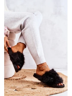 Pantofle s kožíškem Černe model 21573321 - Boto