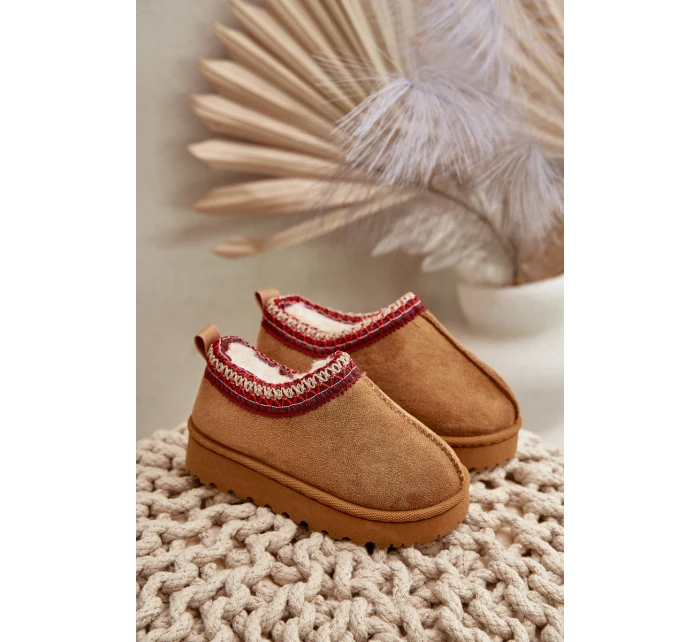Sněhové Boty Dětské Na Platformě Zateplené Kožíškem Camel model 21672317 - Boto Sněhové Boty Dětské Na Platformě Zateplené Kožíškem Camel model 21672317 - Boto